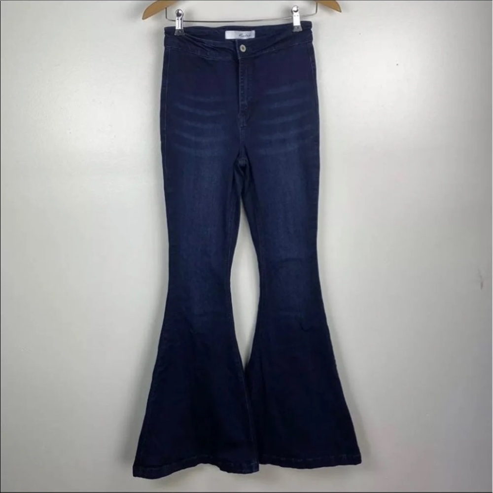Kancan ultra high waist wide flare leg 25